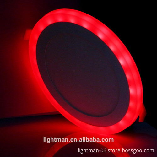 Ultra Slim 3w 6w 12w 18w Embeded Round LED Dual Color Panel Light